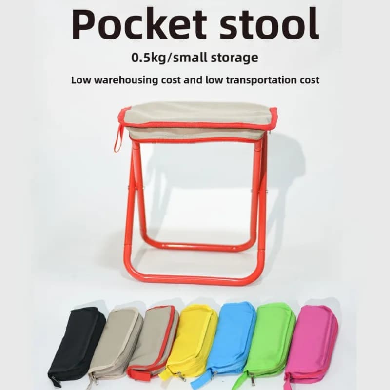 Pencil Case Foldable Small Mazar Creative Pocket Hand Stool Bag Lazy New Go Out Carry Mini Chair Stool Folding Stool