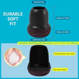 8pcs Chair Leg Floor Protectors Foot Cover Diagonal with Thick Wrap Felt Pads Silicone Furniture Table Feet Protect Floors