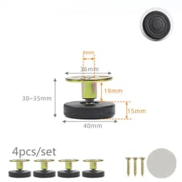4pcs Height Adjustable Leveling Chair Leg Feet Furniture Mat Screw-in Base Sofa Bed Cabinet Table Floor Protector