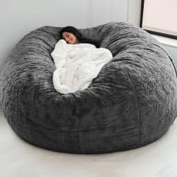 Useful Sofa Bean Bag Flexible Bean Bag Cover Anti-fading Indoor Oversized Bean Bag Chair Cover Dust-proof