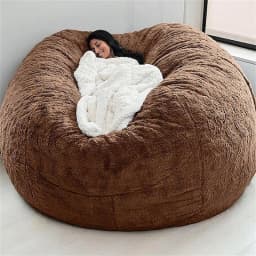 Useful Sofa Bean Bag Flexible Bean Bag Cover Anti-fading Indoor Oversized Bean Bag Chair Cover Dust-proof