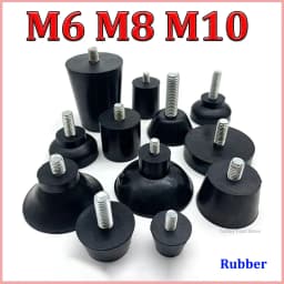 Rubber Adjustable Feet Pad With Screw M6 M8 M10 Table Chair Balck Leveling Foot Pad Furniture Leg Anti-shock Protections