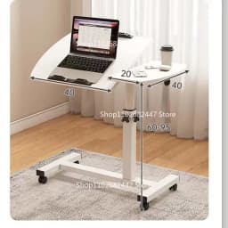 Portable Bedside Table Laptop Desk Adjustable Adjustable Table Folding Sofa Side Table Widened