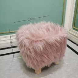 Adorable Shoes-changing Stool Plush Wooden Footrest Removable Chair Cover Soft Seat Cushion Home Decor Furnitu 가구 걸상