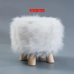 Adorable Shoes-changing Stool Plush Wooden Footrest Removable Chair Cover Soft Seat Cushion Home Decor Furnitu 가구 걸상