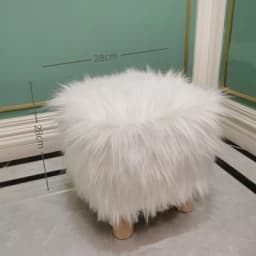 Adorable Shoes-changing Stool Plush Wooden Footrest Removable Chair Cover Soft Seat Cushion Home Decor Furnitu 가구 걸상