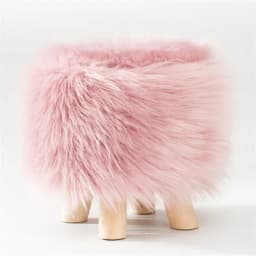 Adorable Shoes-changing Stool Plush Wooden Footrest Removable Chair Cover Soft Seat Cushion Home Decor Furnitu 가구 걸상