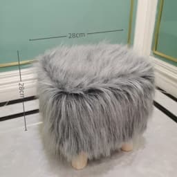 Adorable Shoes-changing Stool Plush Wooden Footrest Removable Chair Cover Soft Seat Cushion Home Decor Furnitu 가구 걸상