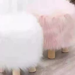 Adorable Shoes-changing Stool Plush Wooden Footrest Removable Chair Cover Soft Seat Cushion Home Decor Furnitu 가구 걸상