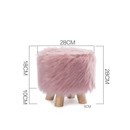 Adorable Shoes-changing Stool Plush Wooden Footrest Removable Chair Cover Soft Seat Cushion Home Decor Furnitu 가구 걸상