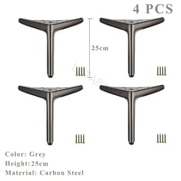 4PCS Metal Furniture Legs TV Cabinet Bed Coffee Table Leg Black Gold Silver Desk Stool Chair Foot Sofa Hardware Replacement Leg