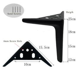 4PCS Metal Furniture Legs TV Cabinet Bed Coffee Table Leg Black Gold Silver Desk Stool Chair Foot Sofa Hardware Replacement Leg