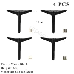 4PCS Metal Furniture Legs TV Cabinet Bed Coffee Table Leg Black Gold Silver Desk Stool Chair Foot Sofa Hardware Replacement Leg