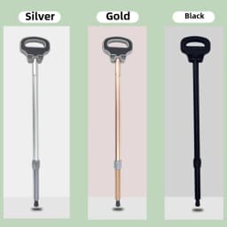 Aluminum Alloy Elderly Cane Scratch-Resistant Multi-Function Hiking Stick Foldable Walking Seat Adjustable Trekking Pole
