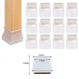 16Pcs Silicone Chair Leg Floor Protectors with Non-slip Felt Furniture Cups for Hardwood Floors, Protect Floors from Scratches