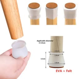 16Pcs Silicone Chair Leg Floor Protectors with Non-slip Felt Furniture Cups for Hardwood Floors, Protect Floors from Scratches