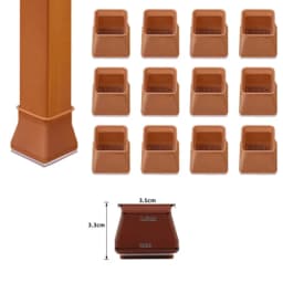 16Pcs Silicone Chair Leg Floor Protectors with Non-slip Felt Furniture Cups for Hardwood Floors, Protect Floors from Scratches