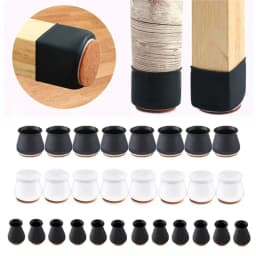 16Pcs Silicone Chair Leg Floor Protectors with Non-slip Felt Furniture Cups for Hardwood Floors, Protect Floors from Scratches