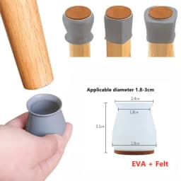 16Pcs Silicone Chair Leg Floor Protectors with Non-slip Felt Furniture Cups for Hardwood Floors, Protect Floors from Scratches