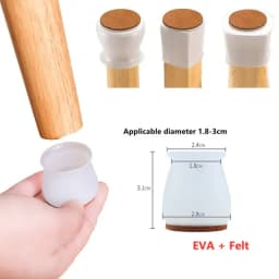 16Pcs Silicone Chair Leg Floor Protectors with Non-slip Felt Furniture Cups for Hardwood Floors, Protect Floors from Scratches
