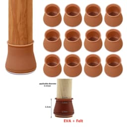 16Pcs Silicone Chair Leg Floor Protectors with Non-slip Felt Furniture Cups for Hardwood Floors, Protect Floors from Scratches