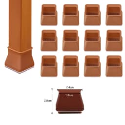 16Pcs Silicone Chair Leg Floor Protectors with Non-slip Felt Furniture Cups for Hardwood Floors, Protect Floors from Scratches
