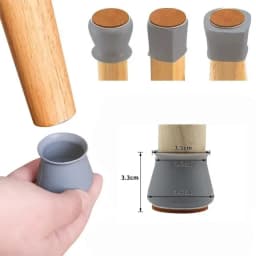 16Pcs Silicone Chair Leg Floor Protectors with Non-slip Felt Furniture Cups for Hardwood Floors, Protect Floors from Scratches