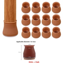 16Pcs Silicone Chair Leg Floor Protectors with Non-slip Felt Furniture Cups for Hardwood Floors, Protect Floors from Scratches