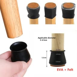 16Pcs Silicone Chair Leg Floor Protectors with Non-slip Felt Furniture Cups for Hardwood Floors, Protect Floors from Scratches