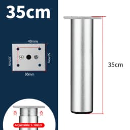 1Pcs 6-40cm Thickened Aluminum Alloy Cabinet Feet Metal Furniture Legs Adjustable TV Cabinet Support Bed Sofa Foot with Screws