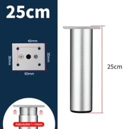1Pcs 6-40cm Thickened Aluminum Alloy Cabinet Feet Metal Furniture Legs Adjustable TV Cabinet Support Bed Sofa Foot with Screws
