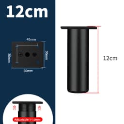 1Pcs 6-40cm Thickened Aluminum Alloy Cabinet Feet Metal Furniture Legs Adjustable TV Cabinet Support Bed Sofa Foot with Screws