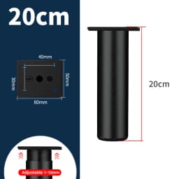 1Pcs 6-40cm Thickened Aluminum Alloy Cabinet Feet Metal Furniture Legs Adjustable TV Cabinet Support Bed Sofa Foot with Screws