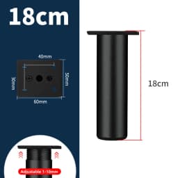 1Pcs 6-40cm Thickened Aluminum Alloy Cabinet Feet Metal Furniture Legs Adjustable TV Cabinet Support Bed Sofa Foot with Screws
