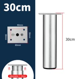 1Pcs 6-40cm Thickened Aluminum Alloy Cabinet Feet Metal Furniture Legs Adjustable TV Cabinet Support Bed Sofa Foot with Screws