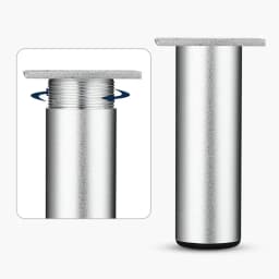 1Pcs 6-40cm Thickened Aluminum Alloy Cabinet Feet Metal Furniture Legs Adjustable TV Cabinet Support Bed Sofa Foot with Screws
