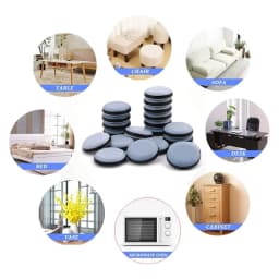 4/8pcs Self-Adhesive Moving Glides Mover Pads For Tables Sofas Chair Round Or Square Rubber Feet Furniture Legs Pads Sliders