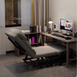 Foldable Recliner Chair Multifunctional Lounger for Office Ergonomic Computer Desk Sofa Chair with Adjustable Backrest Nap Bed