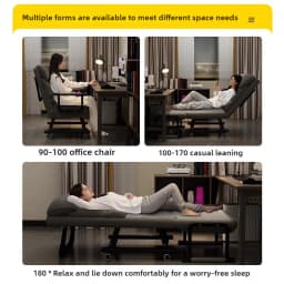 Foldable Recliner Chair Multifunctional Lounger for Office Ergonomic Computer Desk Sofa Chair with Adjustable Backrest Nap Bed