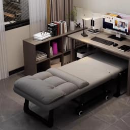 Foldable Recliner Chair Multifunctional Lounger for Office Ergonomic Computer Desk Sofa Chair with Adjustable Backrest Nap Bed