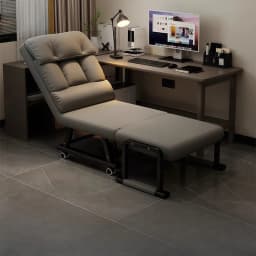Foldable Recliner Chair Multifunctional Lounger for Office Ergonomic Computer Desk Sofa Chair with Adjustable Backrest Nap Bed