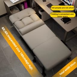 Foldable Recliner Chair Multifunctional Lounger for Office Ergonomic Computer Desk Sofa Chair with Adjustable Backrest Nap Bed