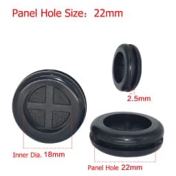 Double Side Rubber Grommet Cable Outlet Rubber Plug Panel Hole Size 16mm 20mm 22mm 25mm 30mm 32mm -100mm Cable Through Grommets-