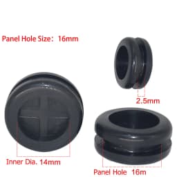 Double Side Rubber Grommet Cable Outlet Rubber Plug Panel Hole Size 16mm 20mm 22mm 25mm 30mm 32mm -100mm Cable Through Grommets-