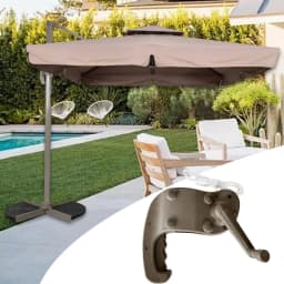 Patio Umbrella Crank Handle, Patio Umbrella Accessories,Professional ,Heavy Duty Bracket Parasol Replace Holder for Picnic
