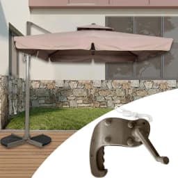 Patio Umbrella Crank Handle, Patio Umbrella Accessories,Professional ,Heavy Duty Bracket Parasol Replace Holder for Picnic