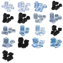 10pcs Clear Soft Furniture Chair Table Feet Leg Bottom Non-slip Anti-skid Glides Wooden Floor Protector Non-noise Screw on Pad