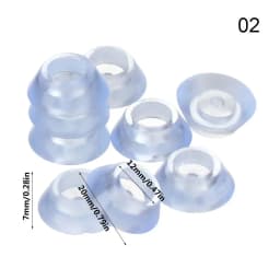 10pcs Clear Soft Furniture Chair Table Feet Leg Bottom Non-slip Anti-skid Glides Wooden Floor Protector Non-noise Screw on Pad