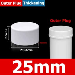 1-10pcs 20/25/32/40/50/60/75/89/110/140/160/165/200/250/315/400mm PVC Pipe Plug Cap Tube Cover White Drainage Pipe protect cover