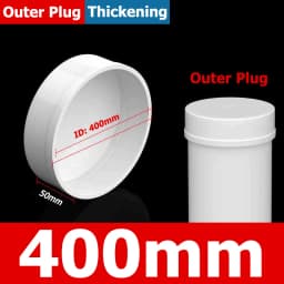 1-10pcs 20/25/32/40/50/60/75/89/110/140/160/165/200/250/315/400mm PVC Pipe Plug Cap Tube Cover White Drainage Pipe protect cover